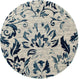 Bastille Faded Beauty Area Rug, Navy, 7'10" Round