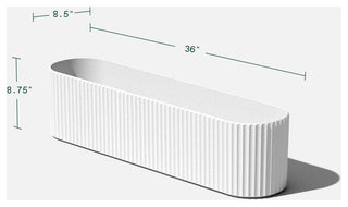 Veradek Demi Series Window Box 36" Planter, White, 36 Inch, 2 Pack