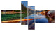 Floating Lake in Mountain Lake, Large Landscape Canvas Print, 60"x32", 4 panels