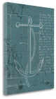 "Coastal Blueprint VIII Dark" By Marco Fabiano, Giclee on Gallery Wrap Canvas