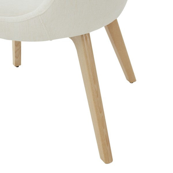 Safavieh Couture Sandralynn Linen Dining Chair Ivory / Natural