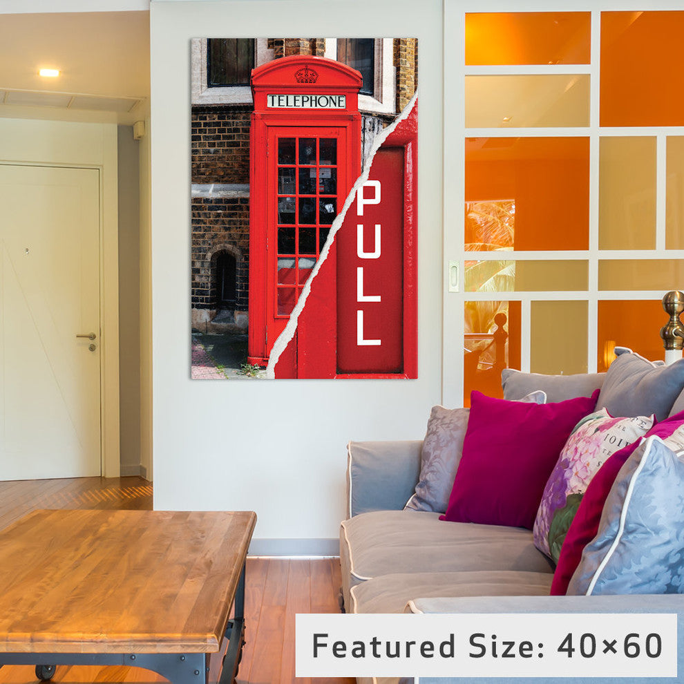"Dual Torn Series Pull London Booth" by Philippe Hugonnard, 26x18x1.5, 1-Piece