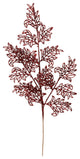 Vickerman L186265 22" Burgundy Glitter Lace Leaf Artificial Christmas Spray