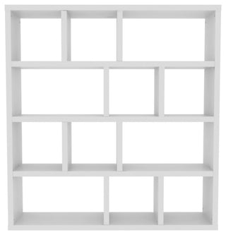 Berlin 4 Levels Bookcase, 150 cm., Pure White
