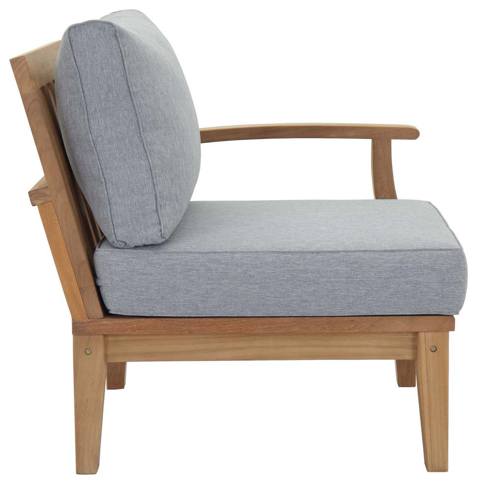 Marina Outdoor Patio Teak Right-Facing Sofa by Modway