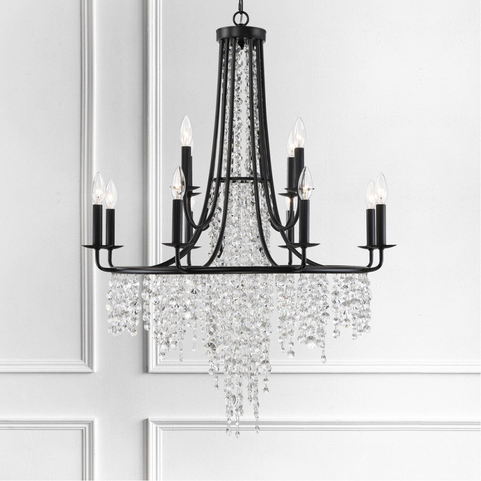 Gabrielle 12 Light Chandelier in Matte Black