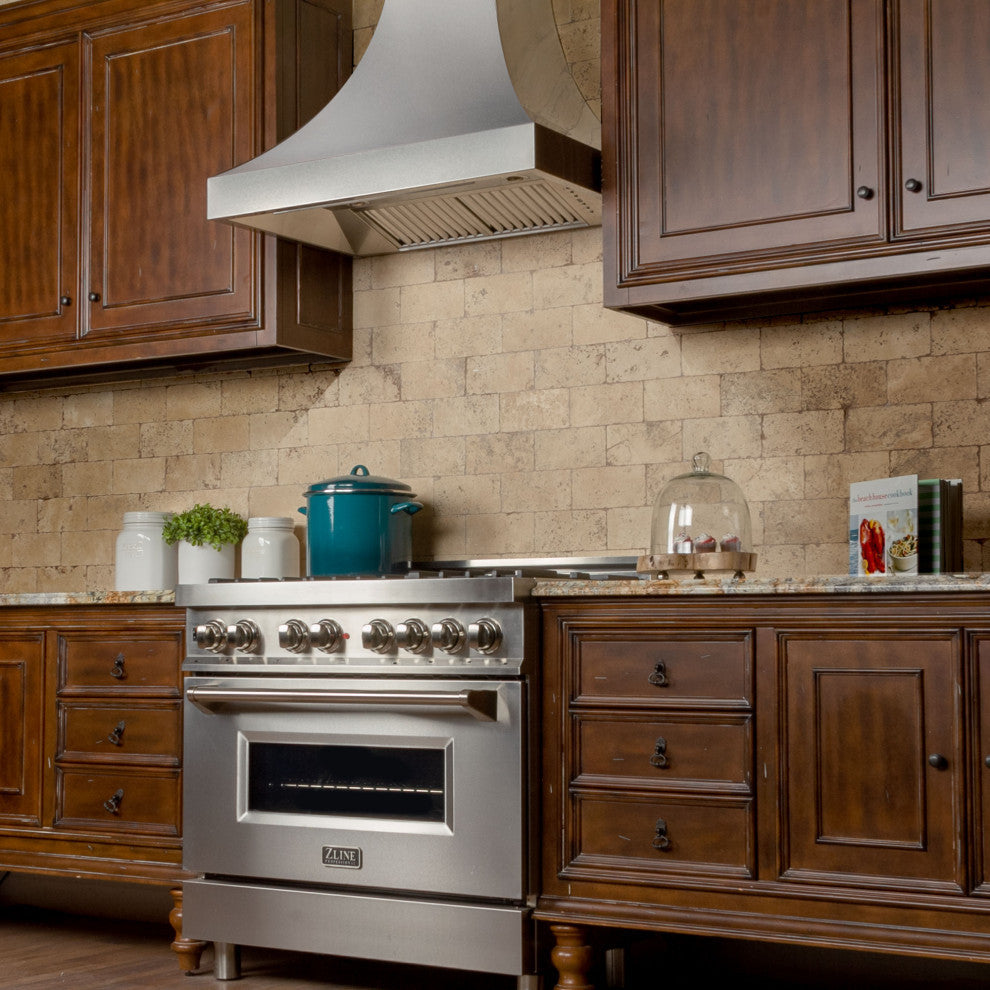 ZLINE 36" Designer Series DuraSnow Stainless Steel Wall Range Hood, 8632S-36