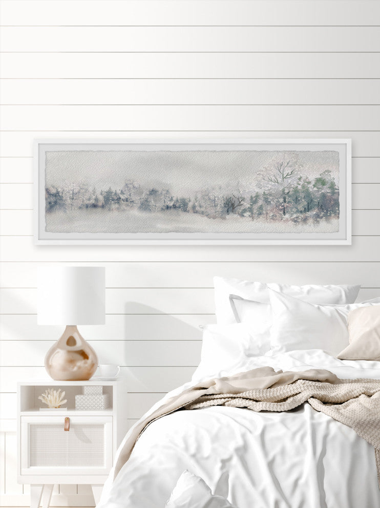 "Rest in Winter's Silence" Framed Painting Print, 30x10