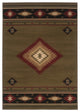 Hudson 087J1 Green/Red 5'3" x 7'6" Rug