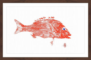 "Big Red Fish" Framed Painting Print, 24"x16"