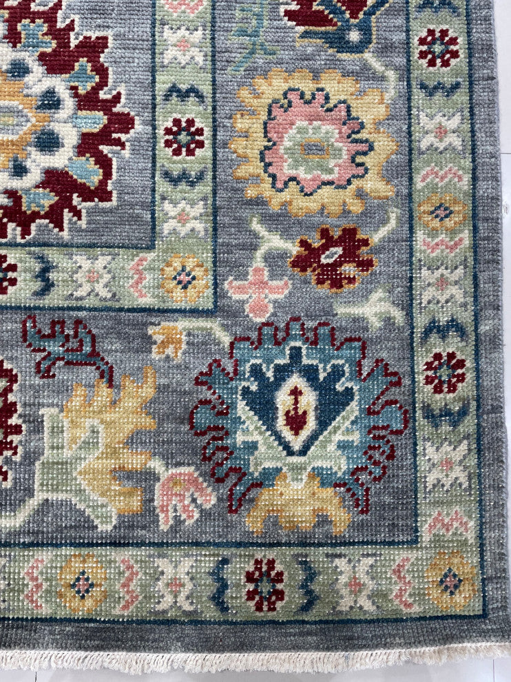Gray Traditional Classic Colorful Mahal Classic Area Rug