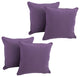 18" Double-Corded Solid Twill Square Throw Pillows With Inserts, Set of 4, Grape