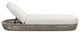 Willow 80.5" Outdoor Patio Chaise Lounger, Adjustable Backrest, Wheat Beige Axroma Olefin