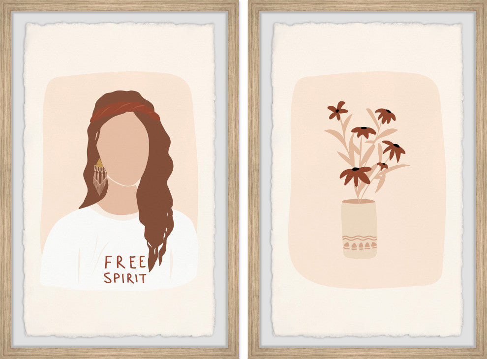 Free Spirit Diptych, 2-Piece Set, 8x12 Panels