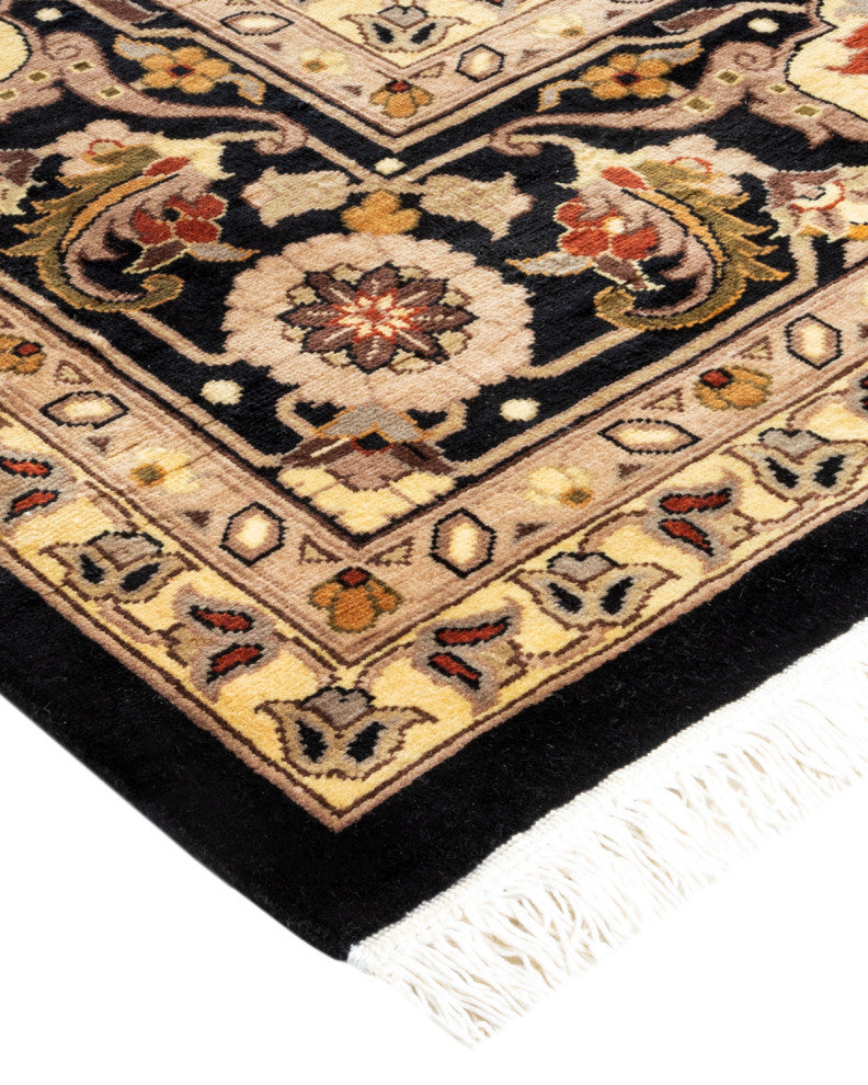 Bhopal, One-of-a-Kind Hand-Knotted Area Rug Black, 9'1"x12'5"