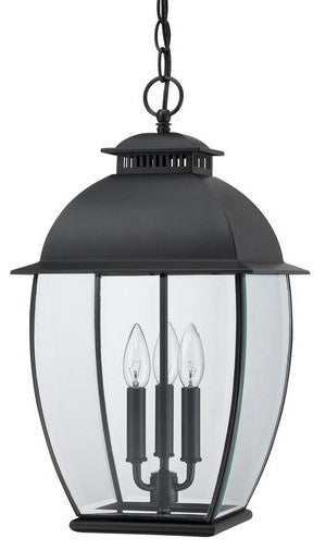 Quoizel BAN1911K Three Light Outdoor Hanging Lantern Bain Mystic Black