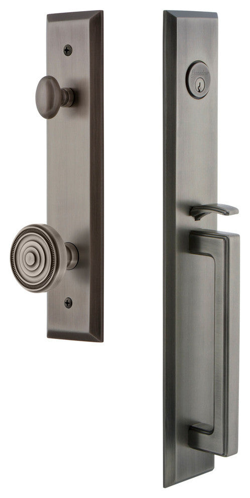Fifth Avenue 1-Piece Dummy Handleset, D Grip and Soleil Knob, 849617