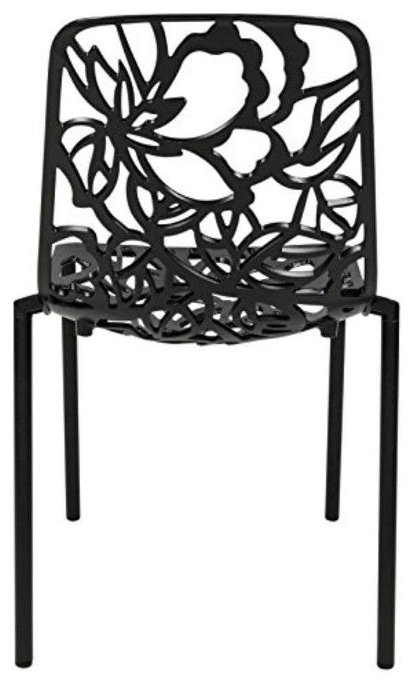 LeisureMod Modern Devon Aluminum Chair, Set of 4