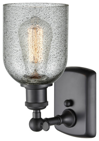 1-Light Caledonia 5" Sconce, Matte Black, Shade: Charcoal