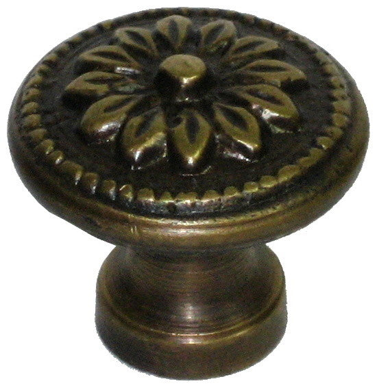 Round Floral Knob