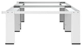 vidaXL Double Washing and Drying Machine Pedestal Washer and Dryer Stand White, 440.9 Lb