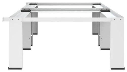 vidaXL Double Washing and Drying Machine Pedestal Washer and Dryer Stand White, 440.9 Lb