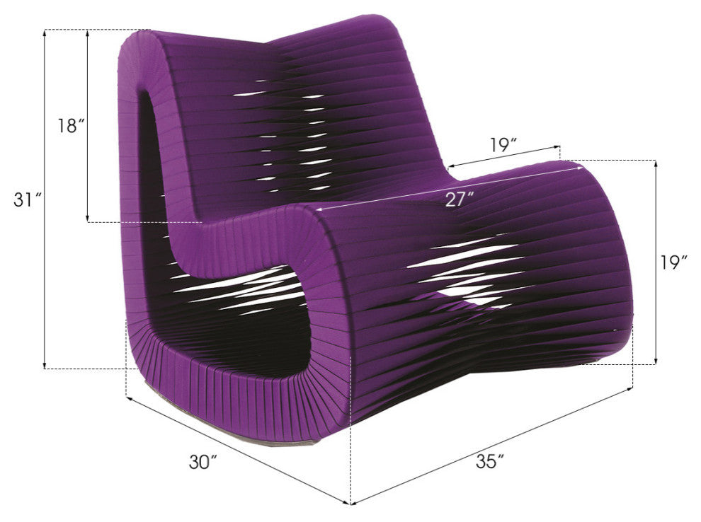 Seat Belt Rocking Chair, Purple