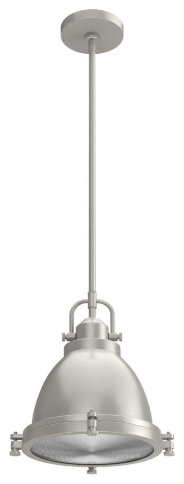 Hunter Bridgemoor Brushed Nickel 1-Light Pendant Ceiling Light Fixture