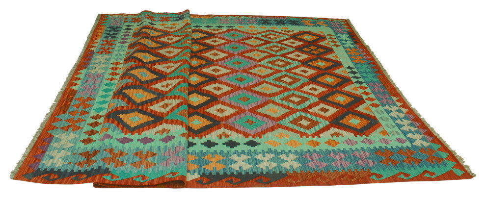 Sangat Kilim Anwar Red/Blue Rug, 8'5x10'10