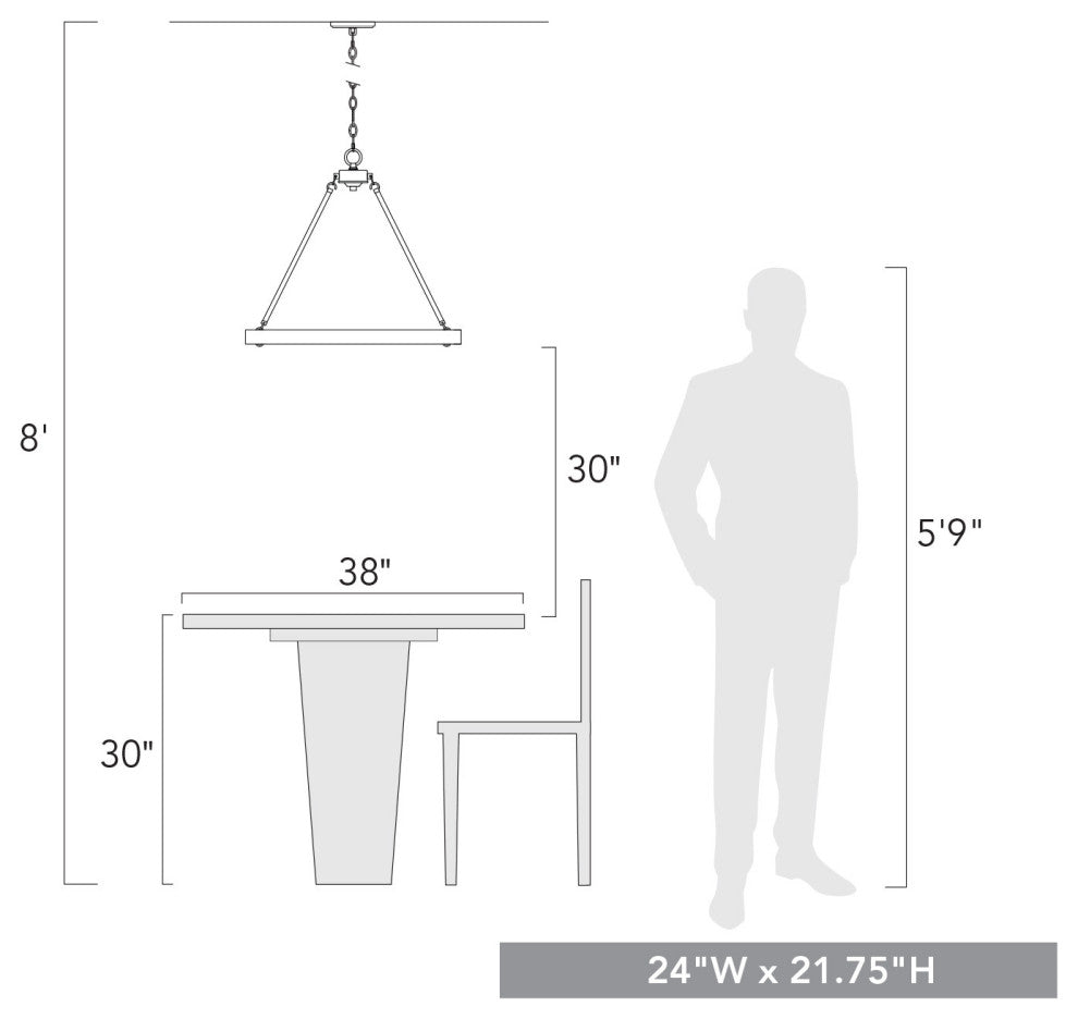 Golden Lighting 1019-6 Castile 6 Light 24"W Ring Chandelier - Matte Black
