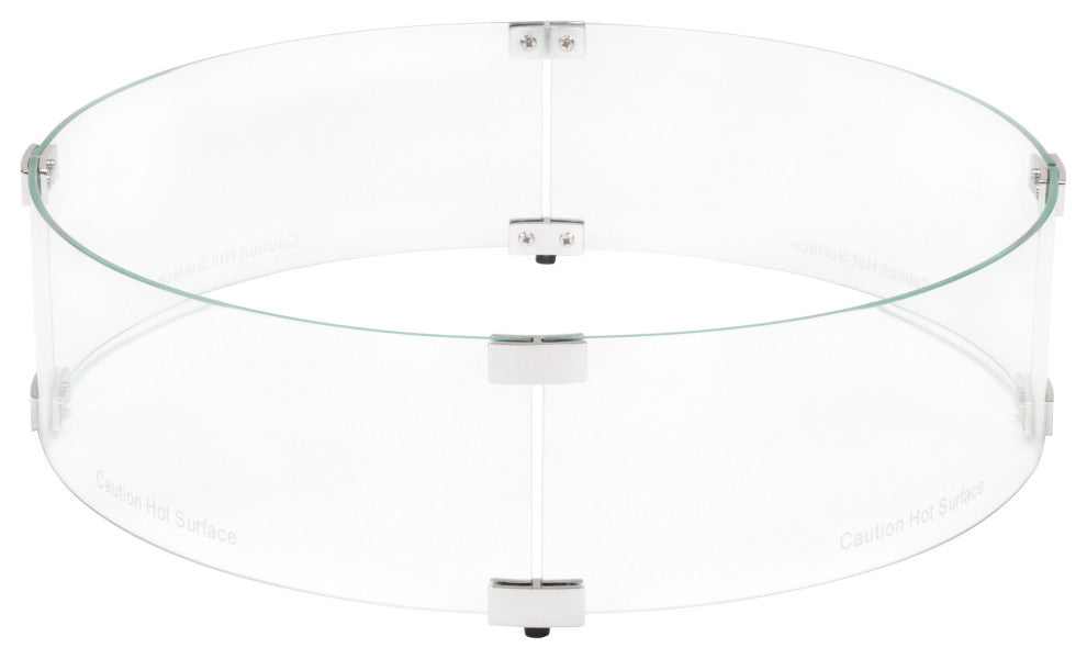 Tempered Glass Flame Guard for Fire Pits, 23" Round 6" Tall