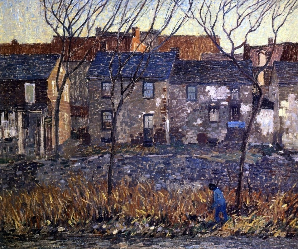 Robert Spencer Waterloo Row, 20"x25" Gallery Wrapped Canvas Print