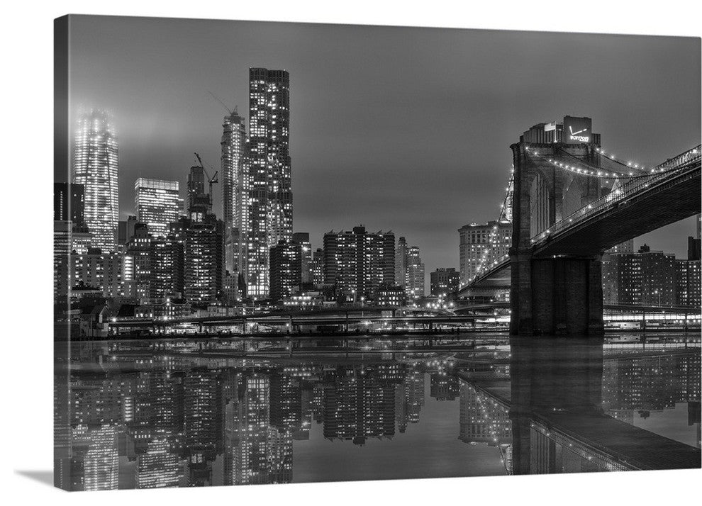 "The Bridge NY" Wrapped Canvas Art Print, 48"x32"x1.5"