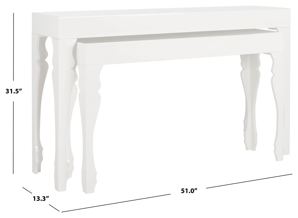Safavieh Beth Lacquer Console, White