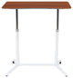 Sierra Adjustable Height Sit To Stand Up Desk, White and Cherry