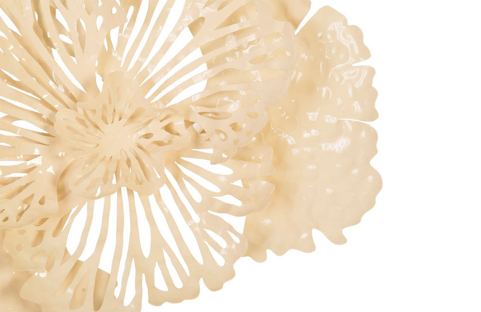 Flower Wall Art, Ivory, Small