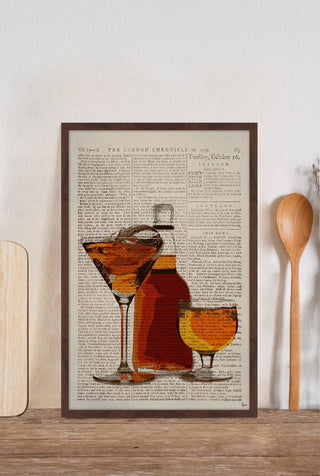 "Rum Mixology" Framed Painting Print, 20"x30"