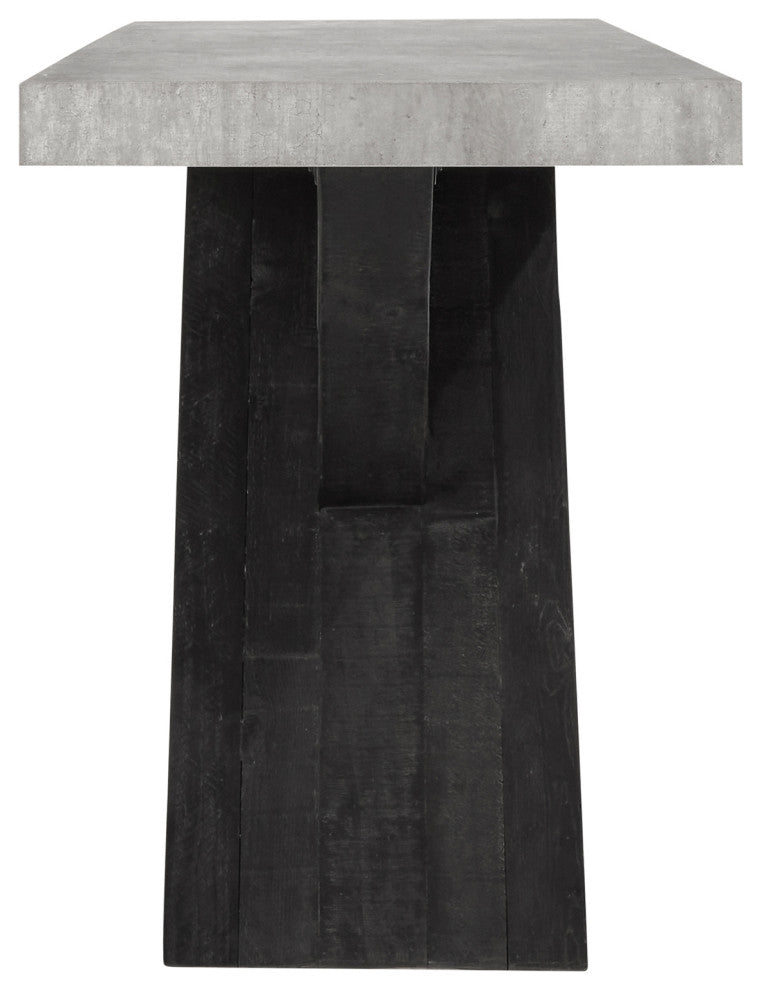Durant Console Table, Black/Antique Grey
