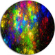 Distant Galaxies, Abstract Digital Art Round Wall Art, 23"