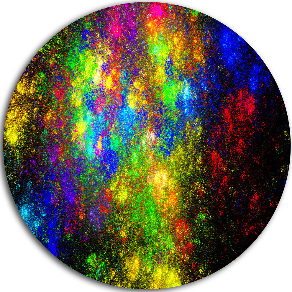 Distant Galaxies, Abstract Digital Art Round Wall Art, 23"