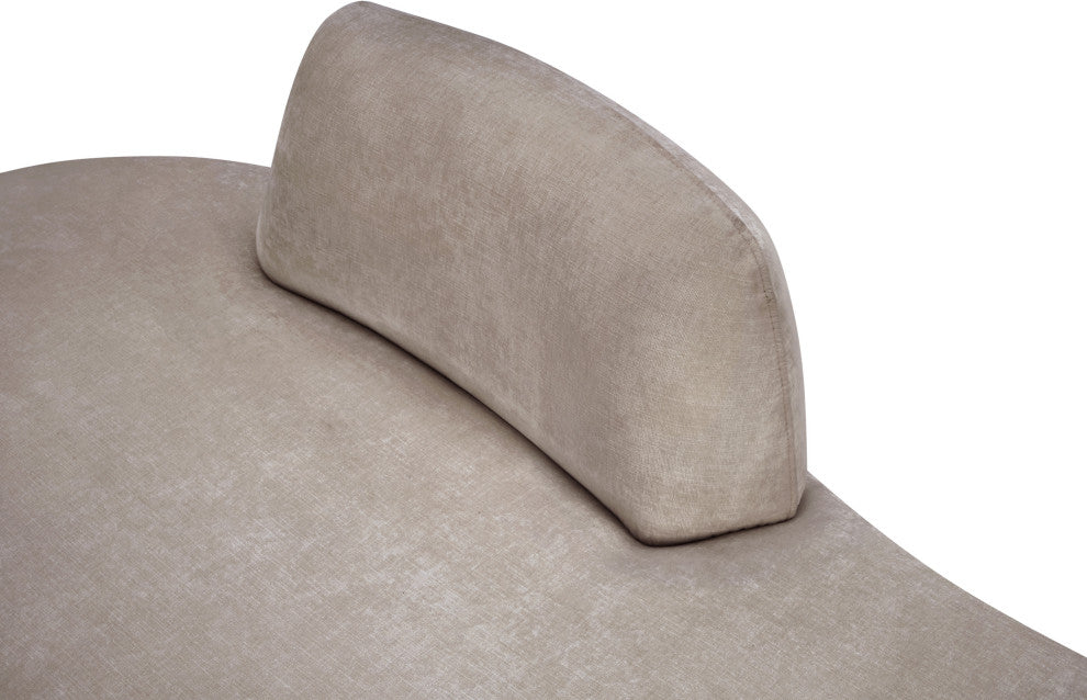 Argyle Upholstered Chaise/Loveseat, Beige, Chenille Fabric
