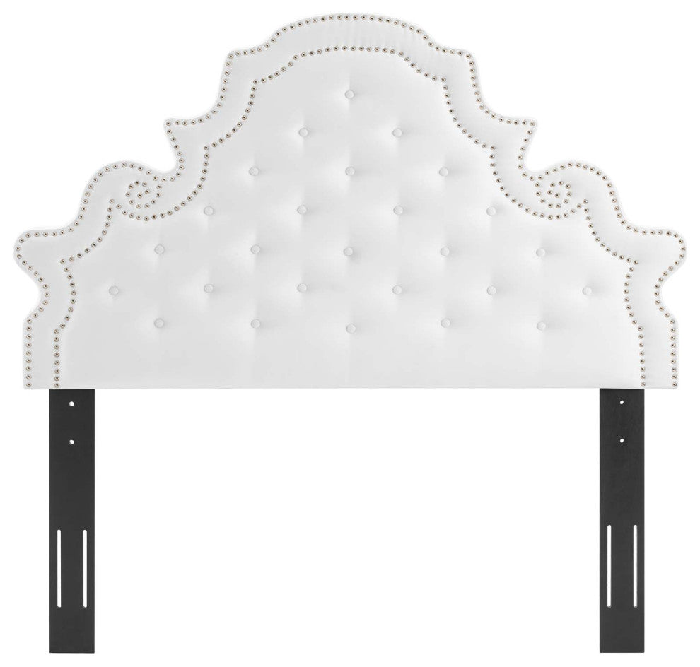 Diana Tufted Performance Velvet Twin Headboard White