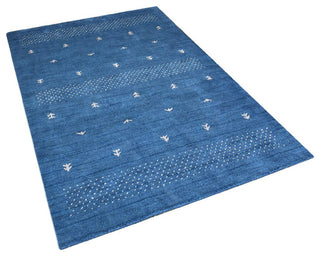 HAND KNOTTED LOOM SILK ECO-FRIENDLY AREA RUG -9'x12',Rectangle,Blue,Contemporary