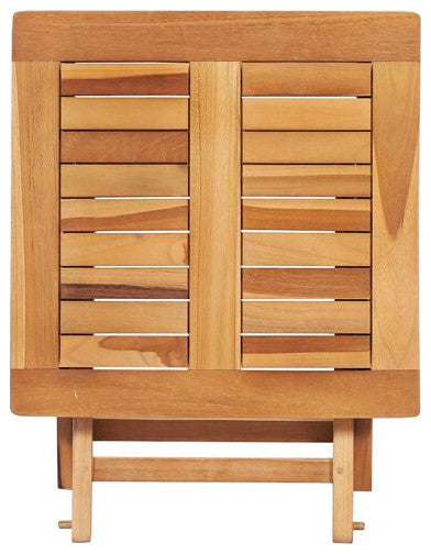 vidaXL Deckchair Patio Lounge Chair Sunbed with Table 2 Pcs Solid Teak Wood