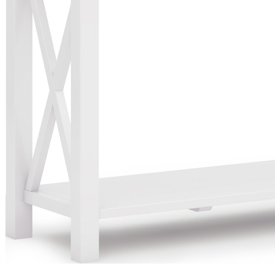 Kitchener Solid Wood 47" Contemporary Console Sofa Table, White