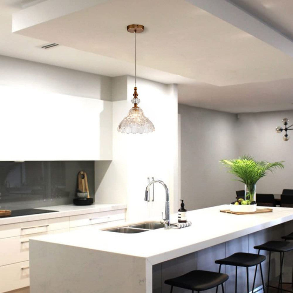 Antique Glass Pendant Lights Vintage Pendant Lamp Over Kitchen Island Sink