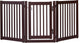Solid Wood Pet Gates, 32" High, 3 Panel Walk Through, Mahogany