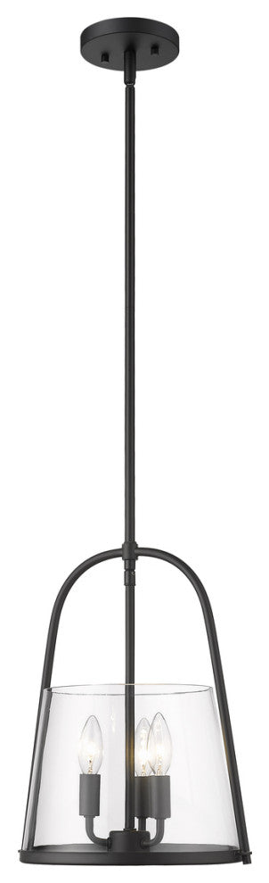Z-LITE 3-Light Pendant, Matte Black