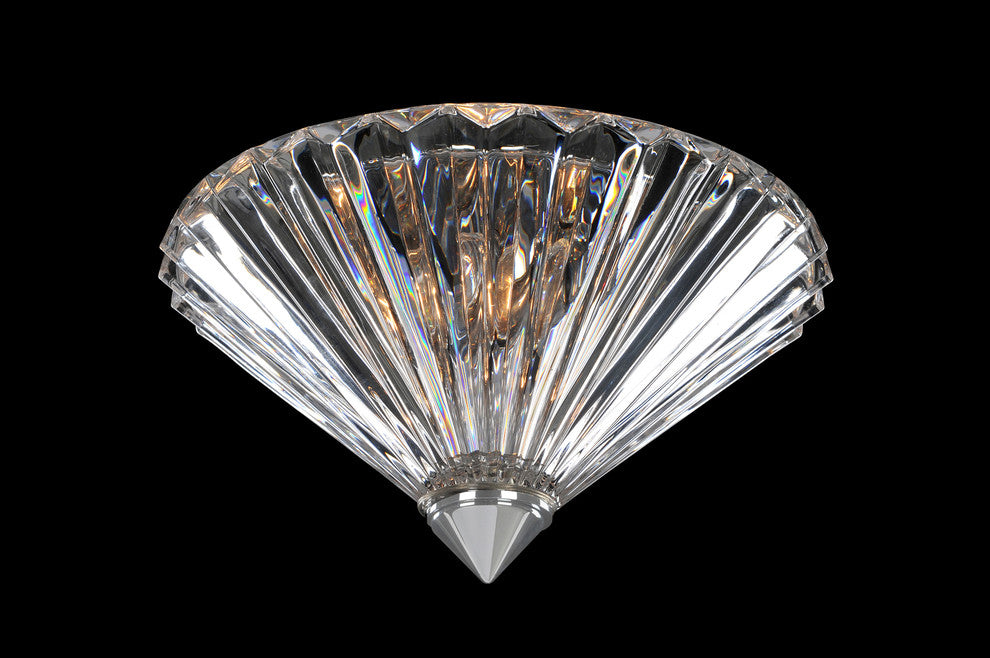 Chauvet 10" Round Flush Mount, Chrome, Firenze Clear