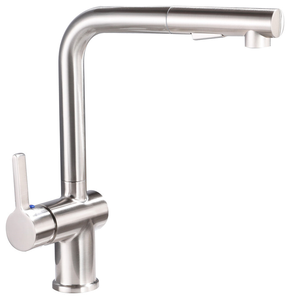 Vanity Art Pull Out Kitchen Faucet, Brushed Nickel